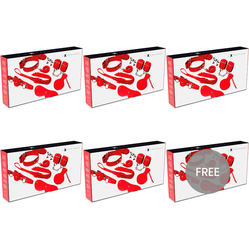 EXPERIENCE - BDSM FETISH KIT SERIE ROJO 5+1 GRATIS
