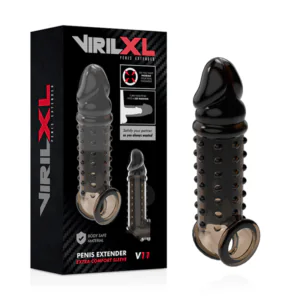 VIRILXL - EXTENSIÓN Y FUNDA DE PENE V11 NEGRO