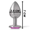 INTENSE - PLUG ANAL METAL ALUMINIO CORAZÓN ROSA TALLA S