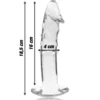 NEBULA SERIES BY IBIZA - MODELO 19 DILDO CRISTAL TRANSPARENTE 18.5 CM -O- 4 CM