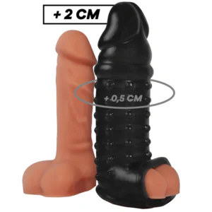 VIRILXL - EXTENSIÓN Y FUNDA DE PENE V11 NEGRO
