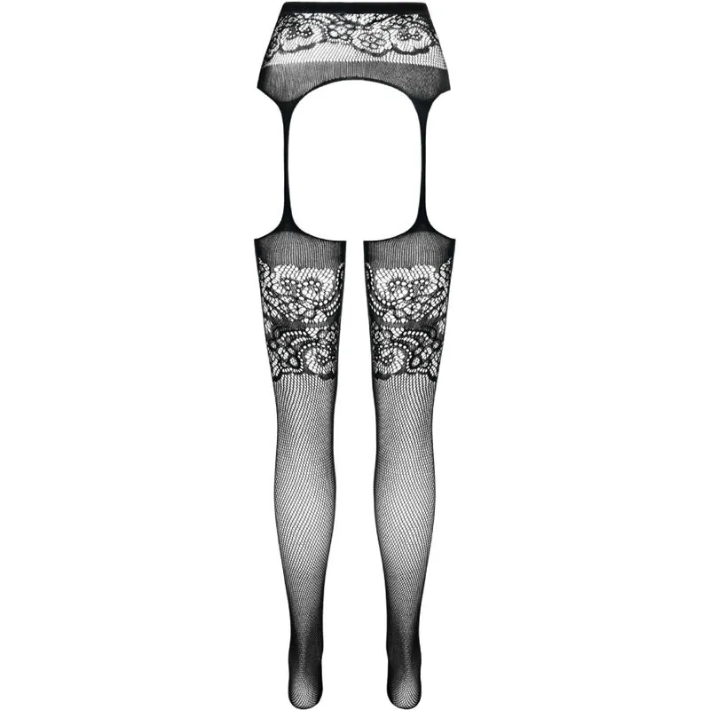 PASSION - S029 MEDIAS CON LIGUERO NEGRO TALLA ÚNICA