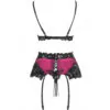 LIVCO CORSETTI FASHION - NAHIR LC 20214 SUJETADOR + PANTY + LIGUERO L/XL