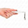KINK - PINZAS PARA PEZONES FINA CON GANCHO PLATEADO 7 CM