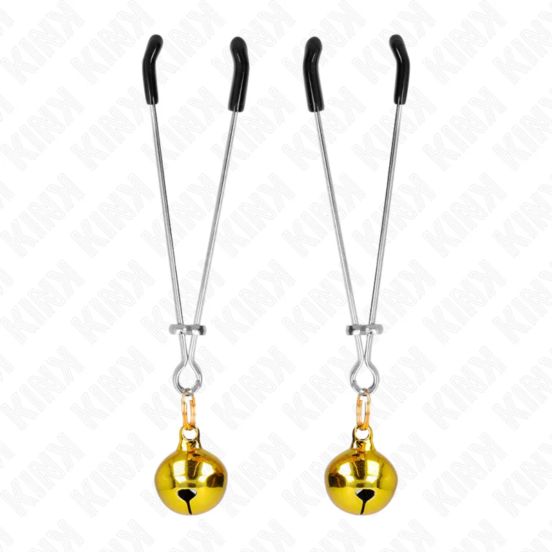 KINK - PINZAS PARA PEZONES FINA CON CASCABEL DORADO 7 CM