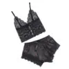 SUBBLIME - 953935 PIJAMA SEXY SATEN Y ENCAJE NEGRO S/M
