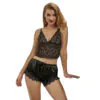 SUBBLIME - 953935 PIJAMA SEXY SATEN Y ENCAJE NEGRO S/M