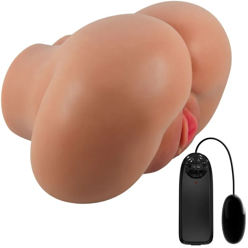 CRAZY BULL - LUNA TRASERO VIBRADOR CON VAGINA Y ANO REALÍSTICO CONTROL REMOTO