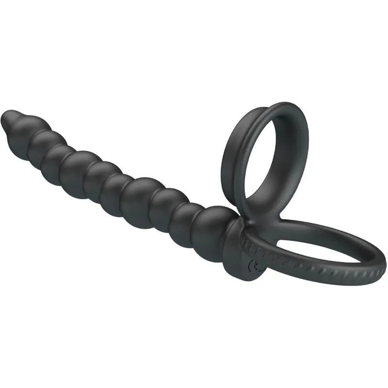 PRETTY LOVE - DILLION ANILLO PENE PARA DOBLE PENETRACIÓN NEGRO