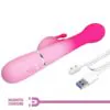 PRETTY LOVE - DEJON VIBRADOR RABBIT 3 EN 1 MULTIFUNCIÓN ROSA