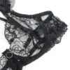 SUBBLIME - 957490 CONJUNTO SUJETADOR Y LIGA DE ENCAJE NEGRO L/XL