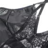 SUBBLIME - 957537 VESTIDO DE CUERO CON ENCAJE FLORAL NEGRO L/XL