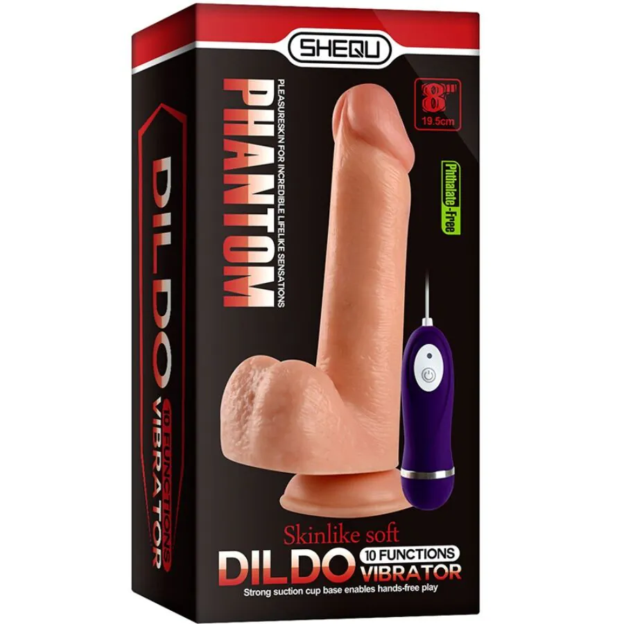 SHEQU - ADAM DILDO VIBRADOR CON CONTROL REMOTO 21 CM