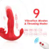 ARMONY - VIBRADOR ANAL PANTY ESTIMULADOR PUNTO C Y G CONTROL REMOTO ROJO