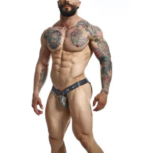 MOB - DNGEON JOCKSTRAP A PRESIÓN GRIS TALLA ÚNICA
