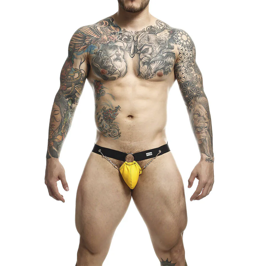 MOB - DNGEON JOCKSTRAP AMARILLO CON CADENAS TALLA ÚNICA