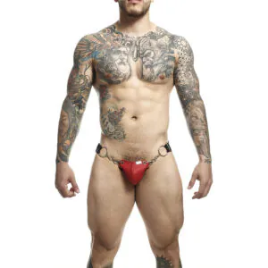 MOB - DNGEON JOCKSTRAP A PRESIÓN ROJO TALLA ÚNICA