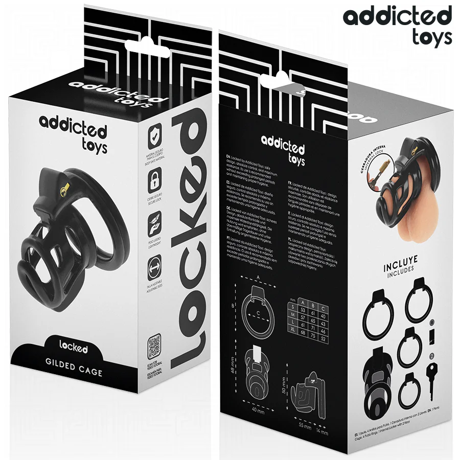 ADDICTED TOYS LOCKED - GILDEN CAGE JAULA PARA PENE DE SILICONA 8,5 CM