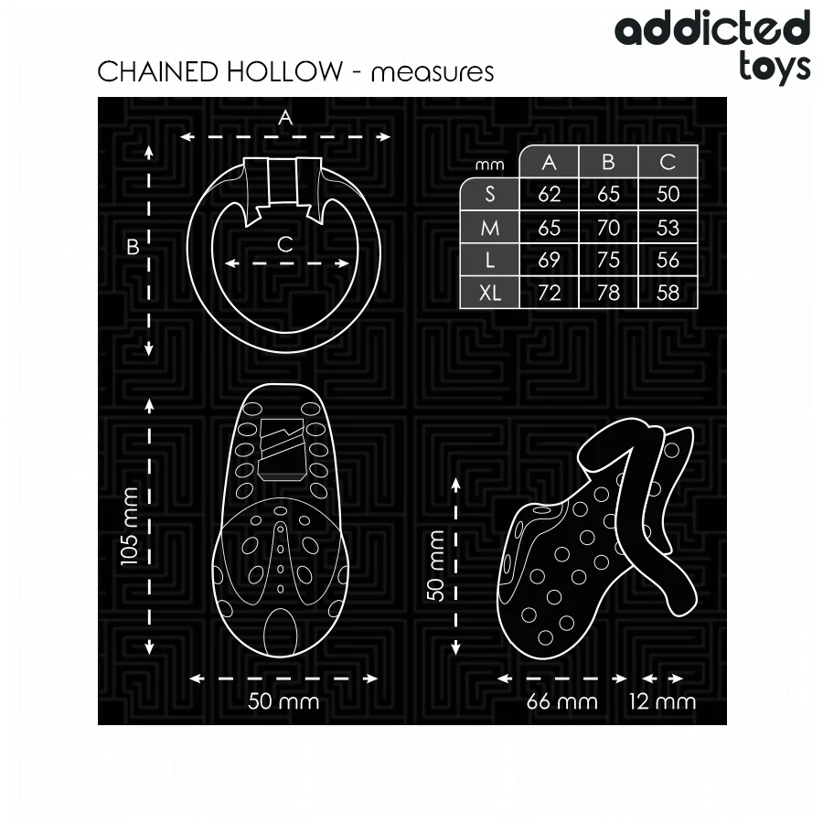 ADDICTED TOYS LOCKED - CHAINED HOLLOW JAULA PARA PENE 10,5 CM