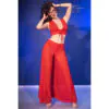 CHILIROSE - CR 4857 SET TOP Y PANTALONES ROJO TALLA XL
