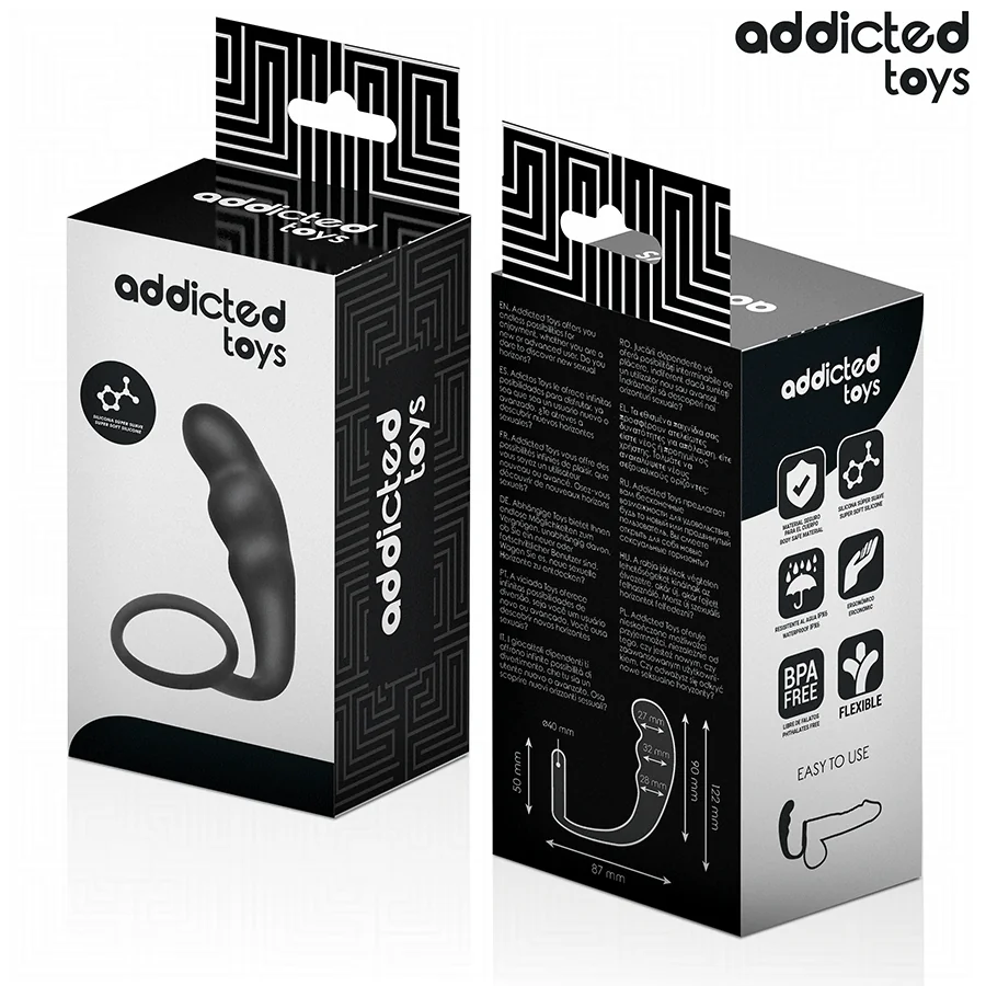 ADDICTED TOYS - PLUG ANAL CON ANILLO SILICONA MODELO 4