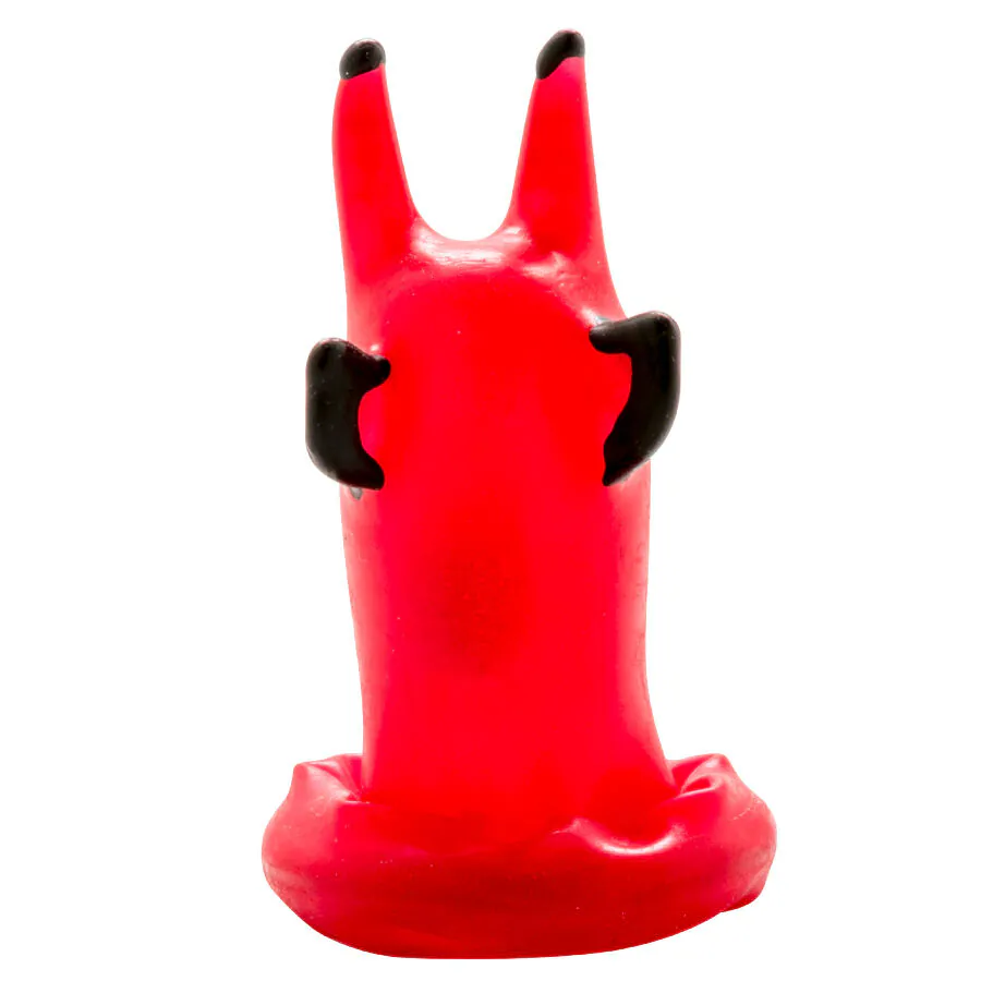 CONDOMERIE - PRESERVATIVO DECORATIVO PINTADO A MANO DIABLO ROJO