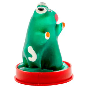 CONDOMERIE - PRESERVATIVO DECORATIVO PINTADO A MANO RANA MODEL 1