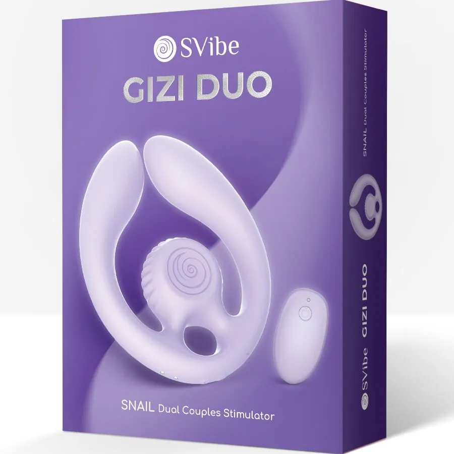 SNAIL VIBE - GIZI DÚO ESTIMULADOR DE PAREJAS CONTROL REMOTO LILA