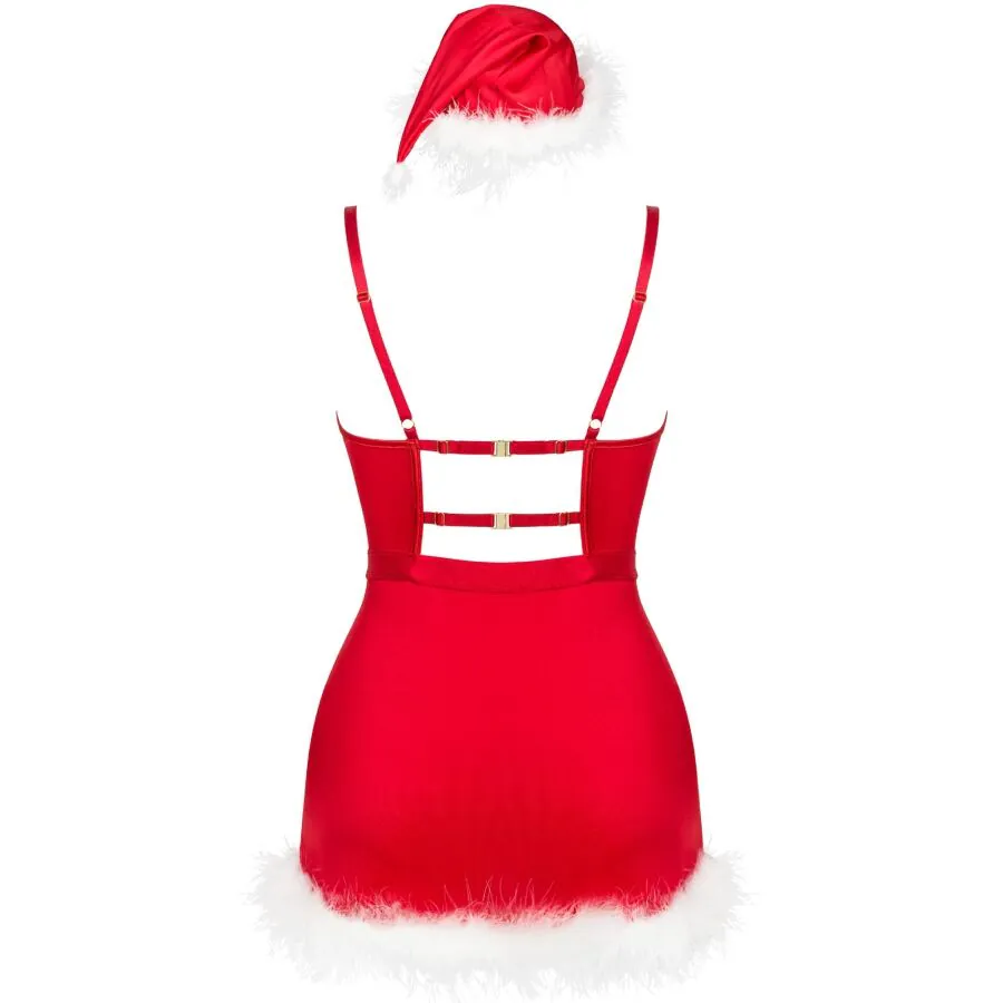 LIVCO CORSETTI FASHION - AGETHE LC 90607 CAMISA + TANGA + GORRO NAVIDEÑO L/XL