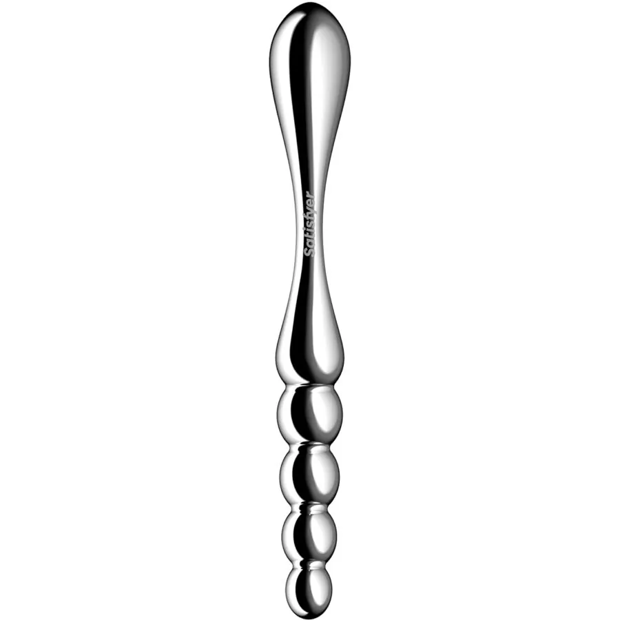 SATISFYER - STAR FORCE 1 DILDO ACERO INOXIDABLE DOBLE USO