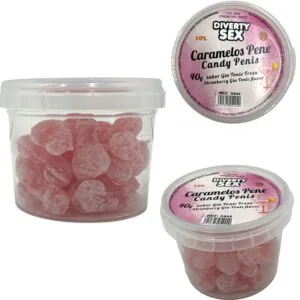 DIABLO PICANTE - 20 CARAMELOS CON FORMA DE PENE CON SABOR GIN TONIC