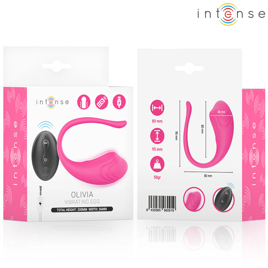 INTENSE - OLIVIA HUEVO VIBRADOR ROSA CONTROL REMOTO