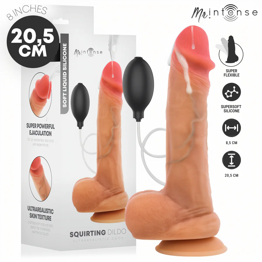 MR INTENSE - DANNY DILDO EYACULADOR SILICONA 20.5 CM -Ø- 4 CM