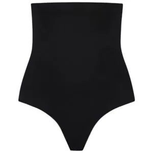 BYE-BRA - TANGA DE TALLE ALTO SIN COSTURAS NEGRO TALLA XXL