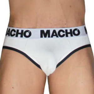 MACHO - MCH006 SLIP CLÁSICO BLANCO + NEGRO S