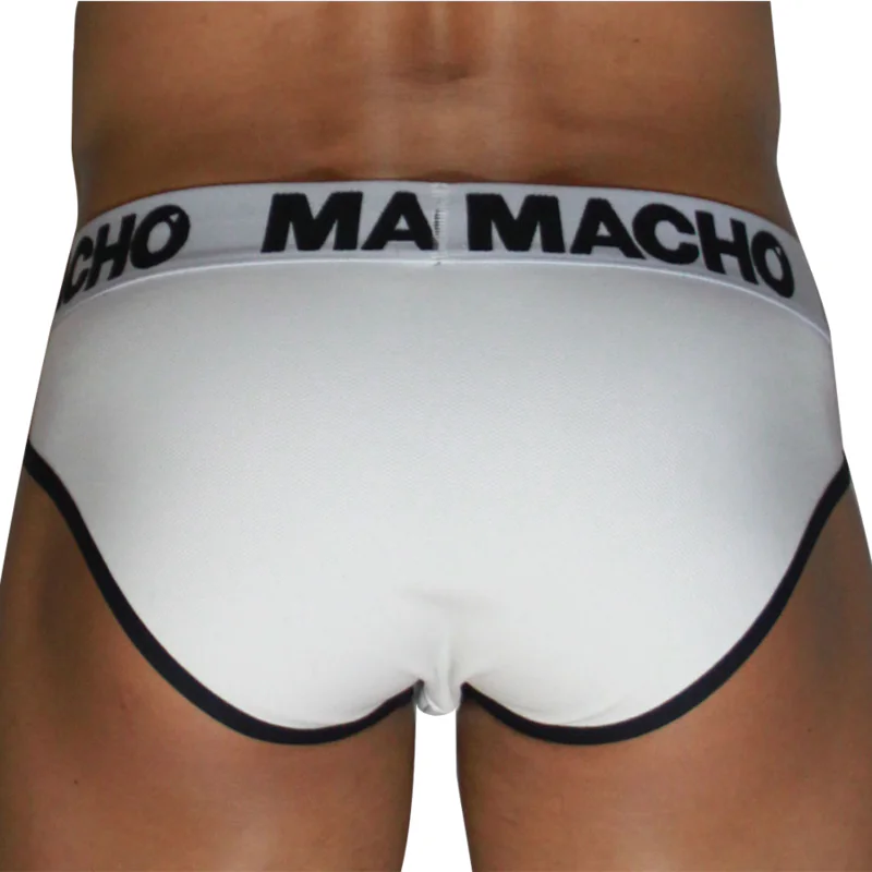 MACHO - MCH006 SLIP CLÁSICO BLANCO + NEGRO L
