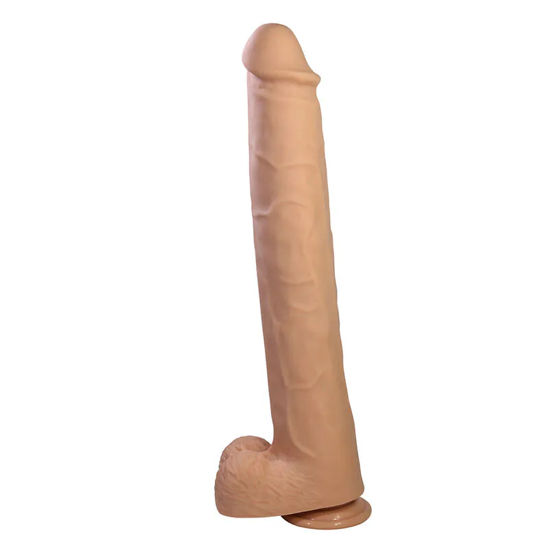 PRETTY LOVE - PAT DILDO REALÍSTICO FLEXIBLE CON VENTOSA NATURAL 40 CM -Ø- 6 CM