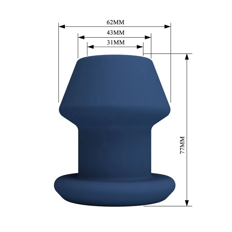 MR PLAY - JACK PLUG ANAL HUECO SILICONA AZUL TALLA S