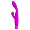 PRETTY LOVE - JENE VIBRADOR DOBLE ESTIMULACIÓN PARA PUNTO G Y CLÍTORIS MORADO