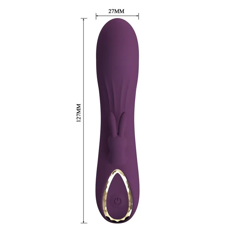 PRETTY LOVE - LANDYN VIBRADOR RABBIT RECARGABLE 10 FUNCIONES MORADO