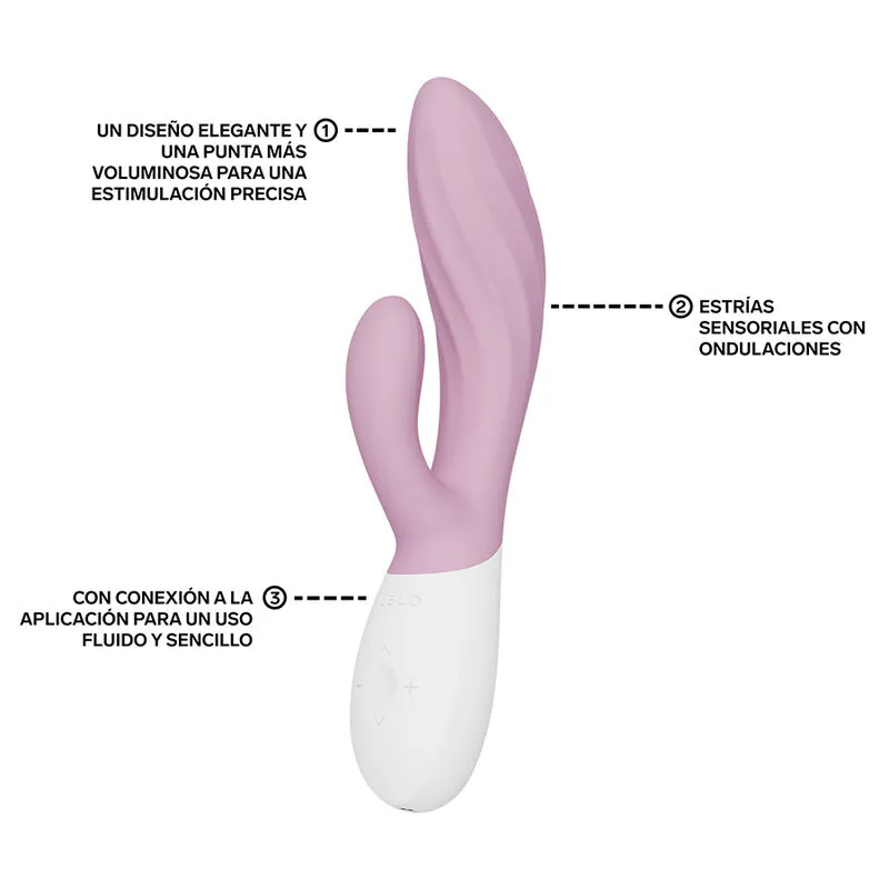 LELO - INA TWIST VIBRADOR RABBIT PUNTO G Y CLÍTORIS ROSA