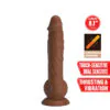 PRETTY LOVE - EREN DILDO VIBRADOR CON EMPUJE 20,5 CM Ø 4,5 CM MARRÓN