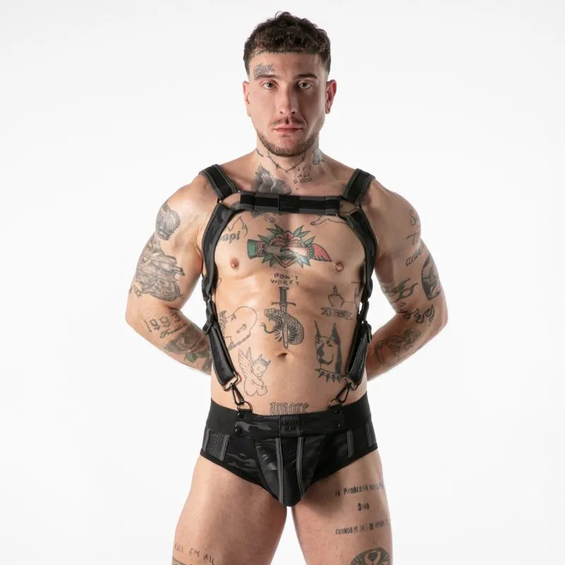 LOCKER GEAR - ARNÉS FULL MILITARY ACCESS NEGRO S/M