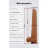 PRETTY LOVE - VIGGO DILDO REALISTA TACTO SUAVE CON PIEL DESLIZANTE 36,5 CM MARRÓN