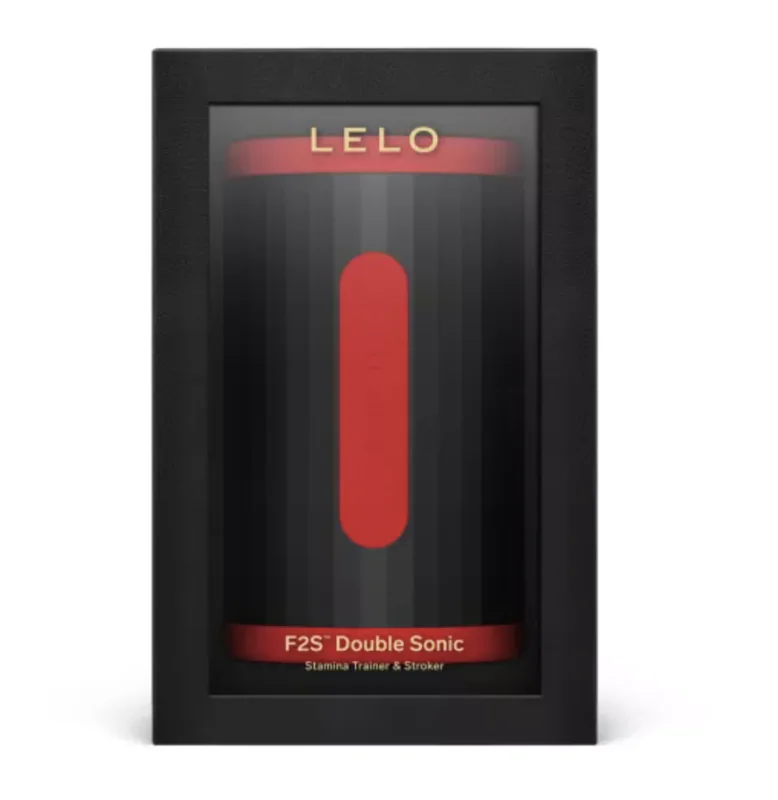 LELO - F2S DOUBLE SONIC MASTURBADOR MASCULINO CON DOBLE ESTIMULACIÓN SÓNICA ROJO