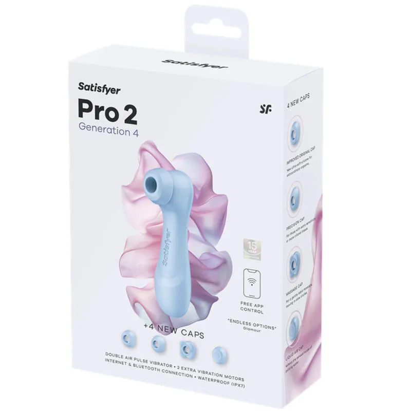 SATISFYER - PRO 2 GENERATION 4 ESTIMULADOR DE CLÍTORIS AZUL SERENO