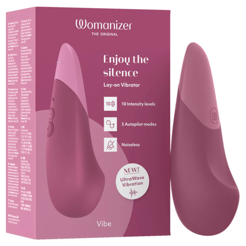 WOMANIZER - VIBE VIBRADOR LAY-ON SILENCIOSO ROSA OSCURO