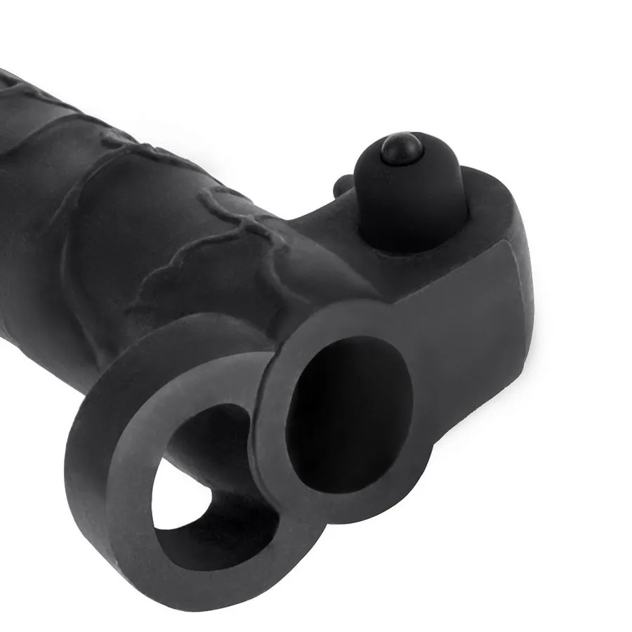 FANTASY X- TENSIONS - EXTENSIÓN PARA EL PENE CON VIBRADOR REAL FEEL 2 NEGRO