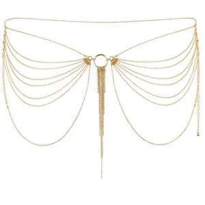 BIJOUX INDISCRETS - MAGNIFIQUE JOYA DE CADENAS METÁLICAS PARA CINTURA DORADA