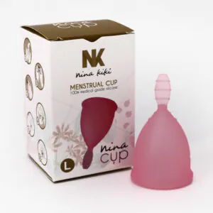 NINA KIKÍ - COPA MENSTRUAL TALLA L ROSA 6 + 1 GRATIS